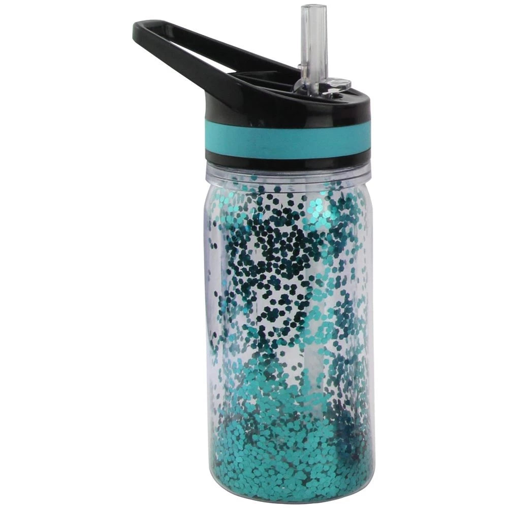 Squeeze Garrafa De Água Com Glitter 350 ML