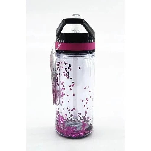 Squeeze Garrafa De Água Com Glitter 350 ML