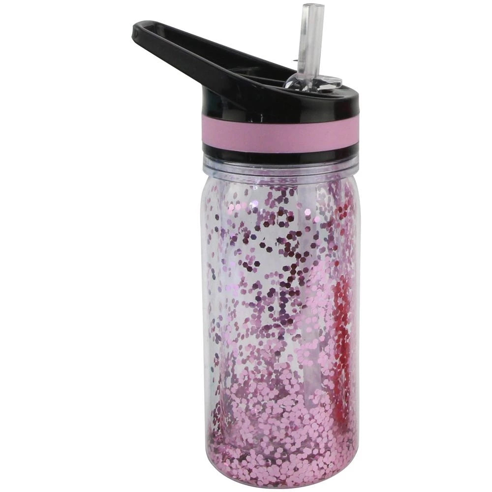 Squeeze Garrafa De Água Com Glitter 350 ML