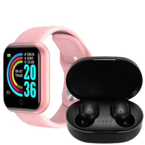 Relógio Smartwatch Digital  Bluetooth E Fone de Ouvido Bluetooth S/Fio