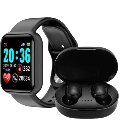 Relógio Smartwatch Digital  Bluetooth E Fone de Ouvido Bluetooth S/Fio