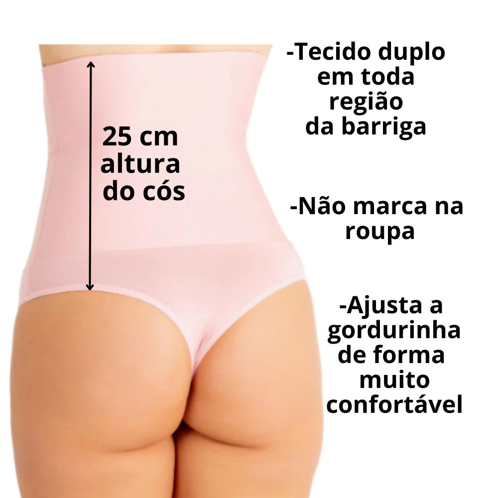 Kit 2 Calcinha Cinta Modeladora Suplex Alta Compressão Segura Barriga