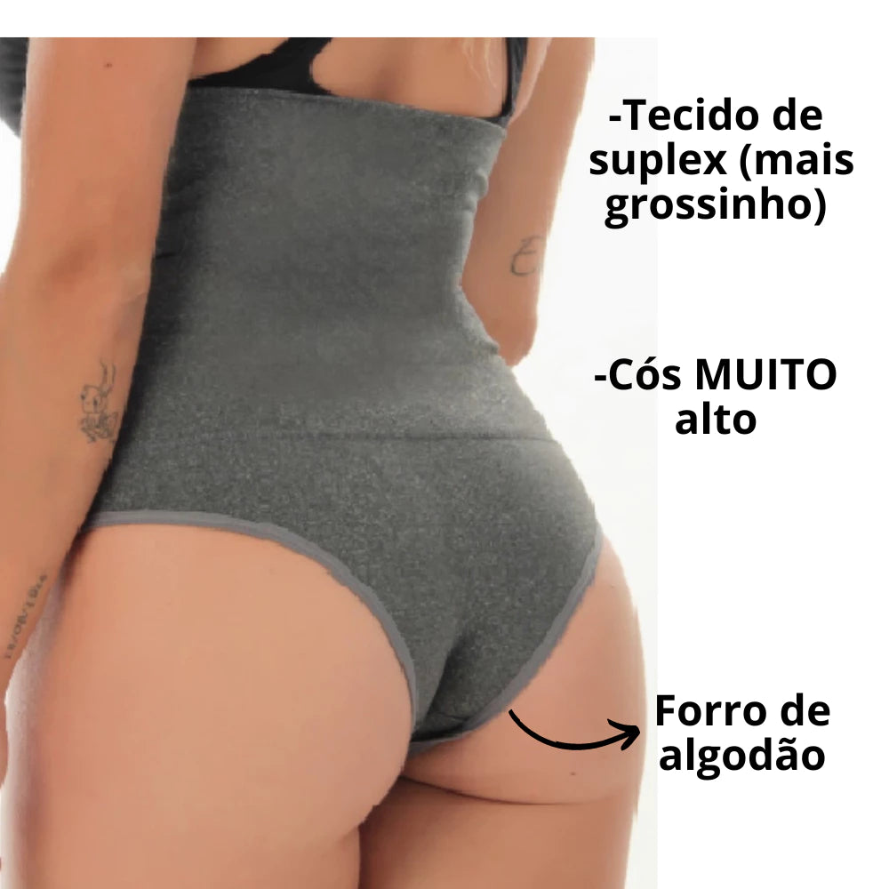 Kit 2 Calcinha Cinta Modeladora Suplex Alta Compressão Segura Barriga