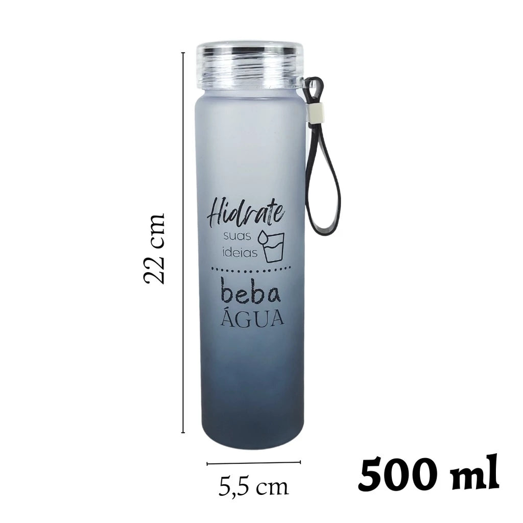 Garrafa / Squeeze Plástica 500ml com frases