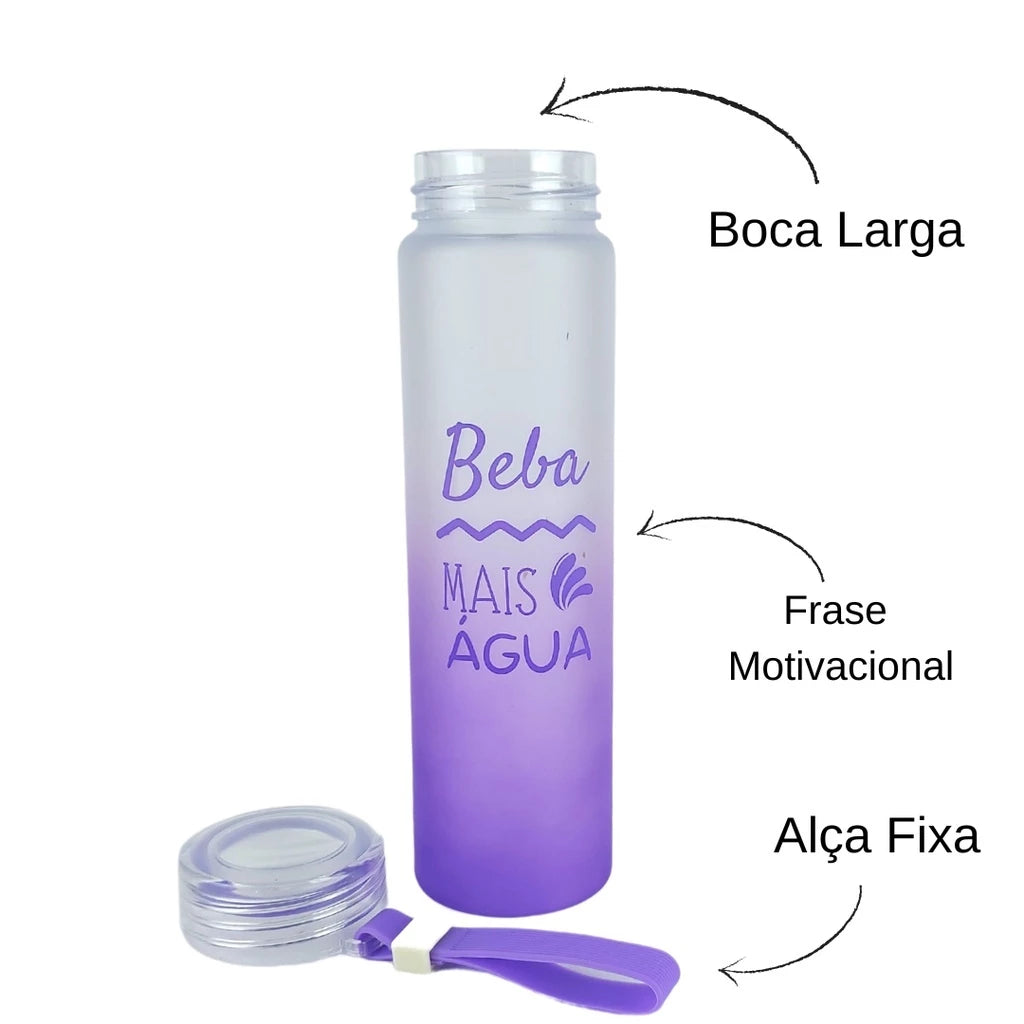 Garrafa / Squeeze Plástica 500ml com frases