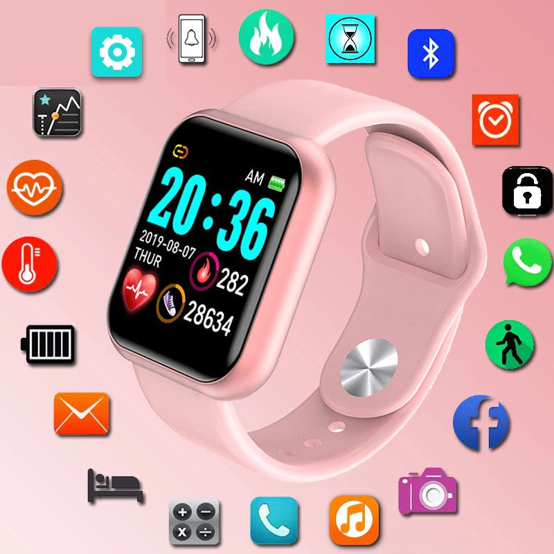 Smartwatch D20 - Relógio Inteligente y68 Esportivo Bluetooth Android/iOS