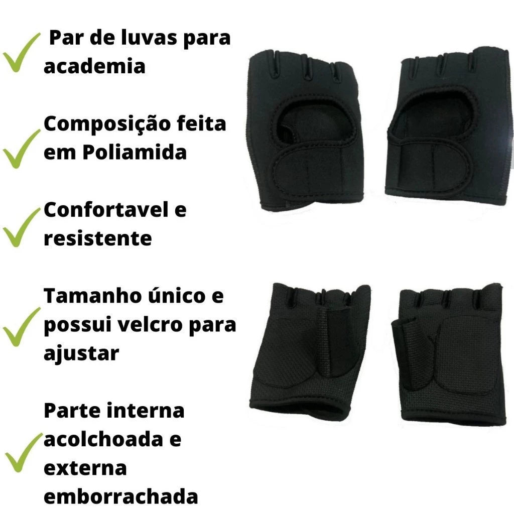 Par De Luva Para Academia Neoprene