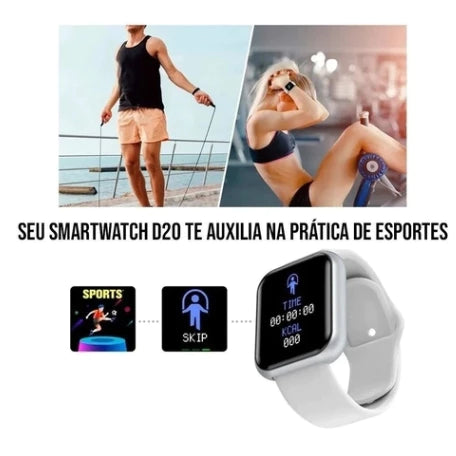 KIT Smartwatch D20 + Fone bluetoth M10 Compre mais e PAGUE MENOS