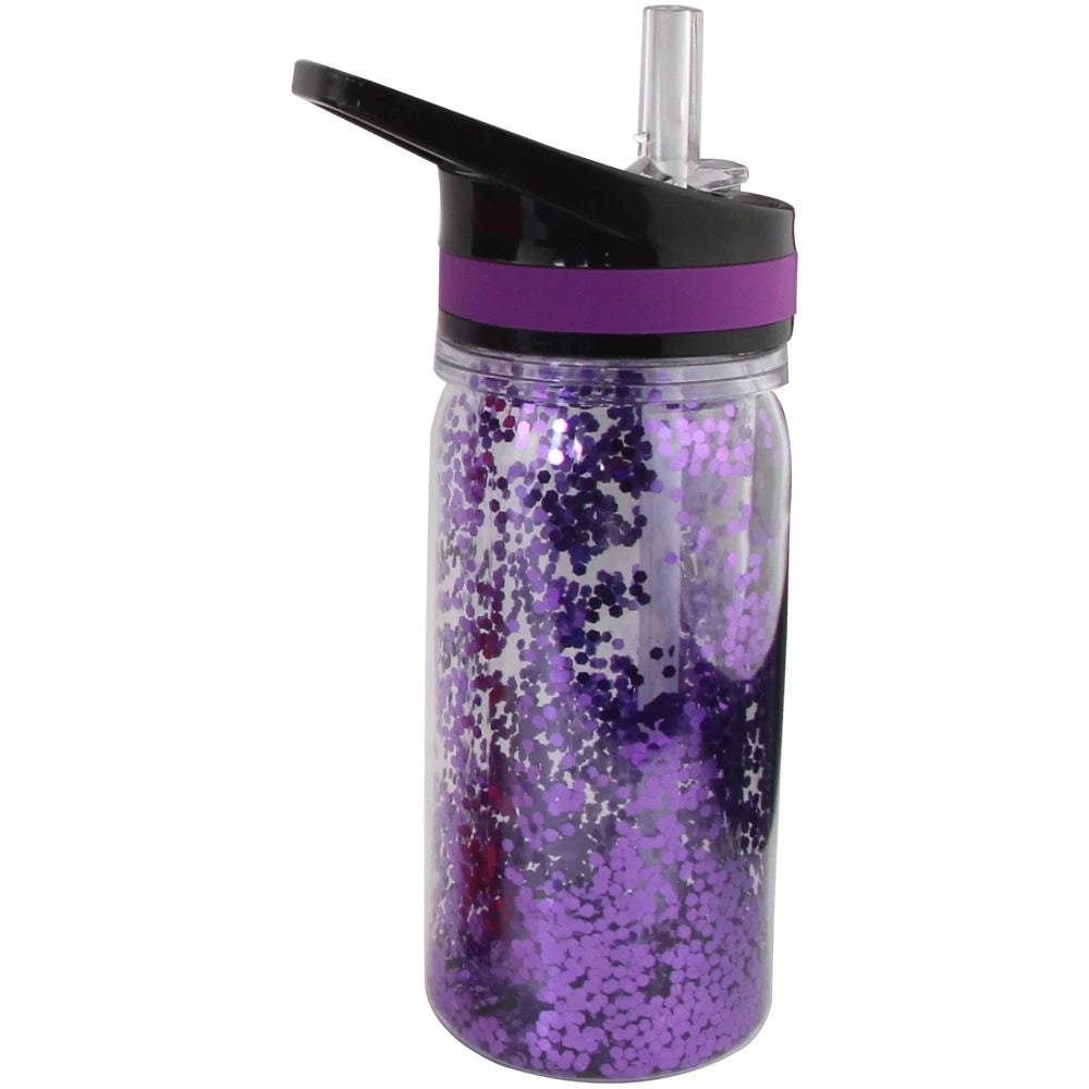 Squeeze Garrafa De Água Com Glitter 350 ML