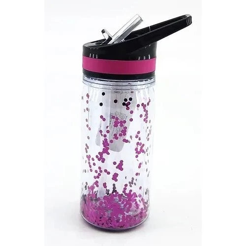 Squeeze Garrafa De Água Com Glitter 350 ML