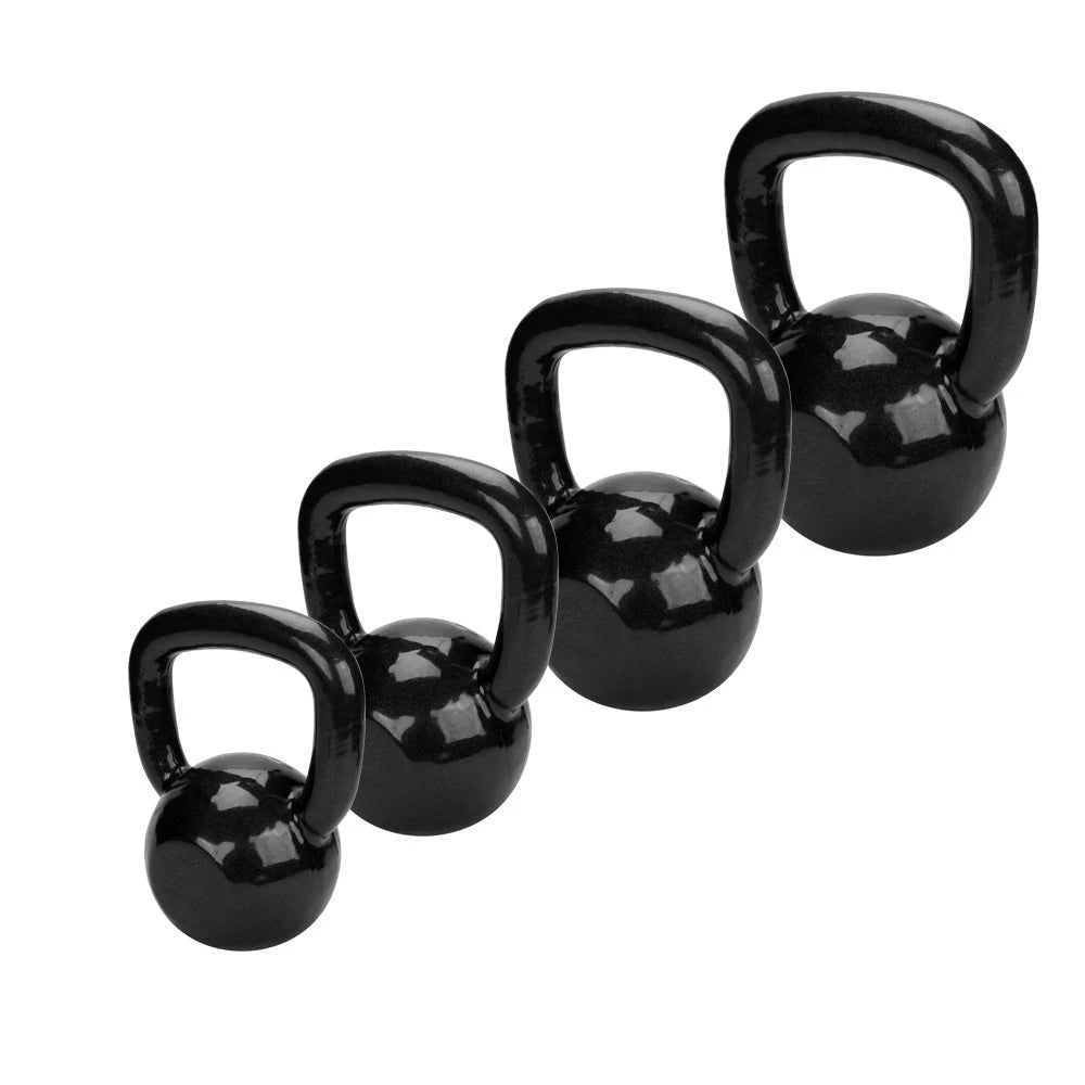 Kit de Kettlebell Emborrachado Treino Funcional 4, 6, 8, 10 Kg